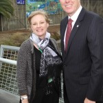 Rose Creek Watershed Coordinator Kelly Makley and San Diego City Councilmember Kevin Faulconer. Photo by RHS Photo.