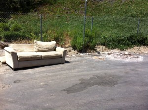 Our project can help ride the Rose Creek Corridor of illegal dumps such as this one at the end of Santa Fe Street